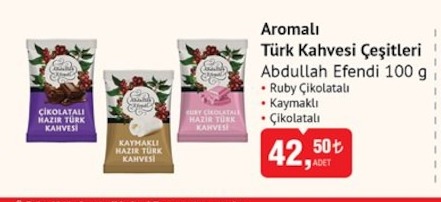 Abdullah Efendi Aromalı Türk Kahvesi Çeşitleri 100G