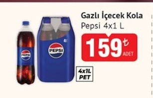 Gazlı İçecek Kola Pepsi 4X1 L