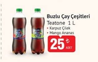 Teatone Buzlu Çay Çeşitleri 1 L