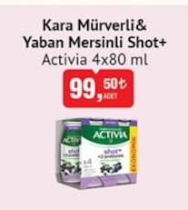 Activia Kara Mürverli&Yaban Mersinli Shot+ 4X80 Ml
