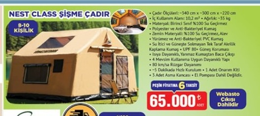 Nest Class Şişme Çadır 8-10 Kişilik
