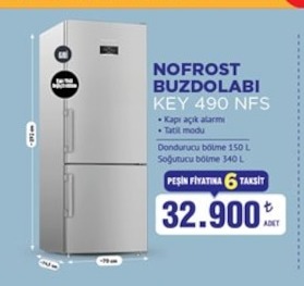 Nofrost Buzdolabı Key 490 Nfs