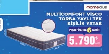 Hommedıus Multicomfort Visco Torba Yayli Tek Kişilik Yatak