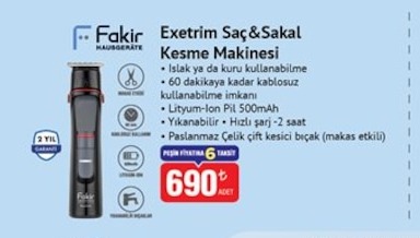 Fakir Exetrim Saç & Sakal Kesme Makinesi
