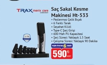 Trax Saç Sakal Kesme Makinesi Ht-533