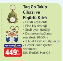 Tag Go Takip Cihazı Ve Figürlü Kılıfı