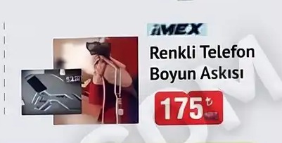 Imex Renkli Telefon Boyun Askısı
