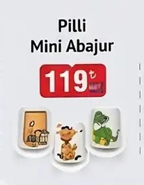Pilli Mini Abajur 1 Adet
