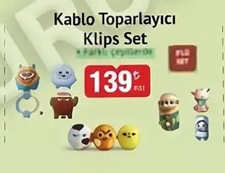 Kablo Toparlayıcı Klips Set