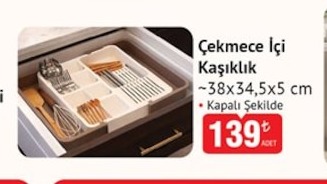 Çekmece İçi Kaşıklık ~38X34.5X5 Cm