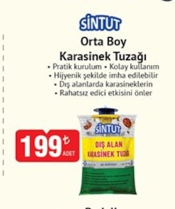 Sintut Orta Boy Karasinek Tuzağı
