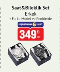 Erkek Saat Bileklik Set