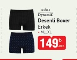 Kigili Dynamic Desenli Boxer Erkek 3 Adet