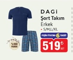 Erkek Dagi Şort Takım