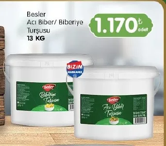 Besler Acı Biber/ Biberiye Turşusu 13 Kg