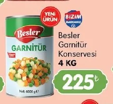 Besler Garnitür Konservesi 4 Kg