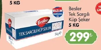 Besler Tek Sargılı Küp Şeker 5 Kg