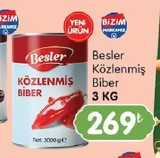 Besler Közlenmiş Biber 3 Kg