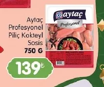 Aytaç Profesyonel Piliç Kokteyl Sosis 750 G