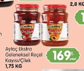 Aytaç Ekstra Geleneksel Reçel Kayısı/Çilek 1,75 Kg