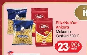 Filiz/Nuh'Un Ankara Makarna Çeşitleri 500 G