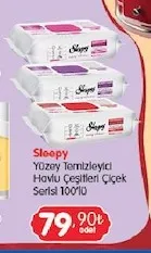 Sleepy Yüzey Temizleyici Havlu Çeşitleri Çiçek Serisi 100'Lü