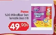 Parex %30 Mikrofiber Sarı Temizlik Bezi 5'Li