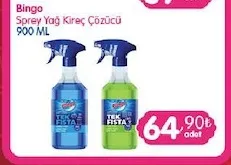 Bingo Sprey Yağ Kireç Çözücü 900 Ml