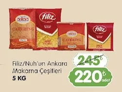 Filiz/Nuh'Un Ankara Makarna Çeşitleri 5 Kg