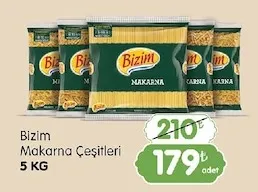 Bizim Makarna Çeşitleri 5 Kg