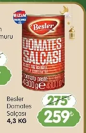 Besler Domates Salçası 4,3 Kg