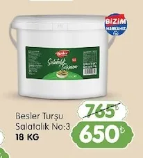 Besler Turşu Salatalık No:3 18 Kg