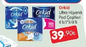 Orkid Ultra Hijyenik Ped Çeşitleri 6'Lı/7'Li/8'Li