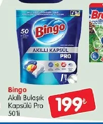 Bingo Akıllı Bulaşık Kapsülü Pro 50'Li