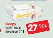 Sleepy Islak Havlu Sensitive 90'Lı