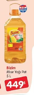 Bizim Mısır Yağı Pet 5 L