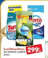Tursil/Rinso/Peros Toz Deterjan Çeşitleri 10 Kg