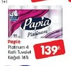 Papia Platinum 4 Katlı Tuvalet Kağıdı 16'Lı