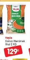 Yayla Kırmızı Mercimek İthal 2 Kg
