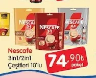 Nescafe 3In1/2In1 Çeşitleri 10'Lu