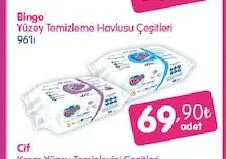Bingo Yüzey Temizleme Havlusu Çeşitleri 96'Lı