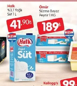 Halk %3,1 Yağlı Süt 1 L