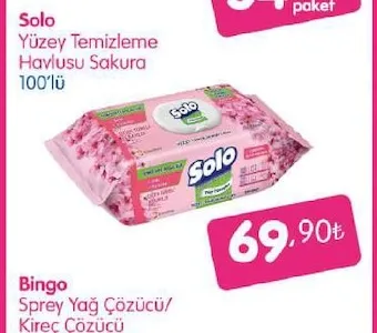 Solo Yüzey Temizleme Havlusu Sakura 100'Lü