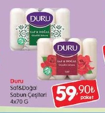 Duru Saf&Doğal Sabun Çeşitleri 4X70 G