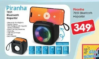 Piranha 7851 Bluetooth Hoparlör