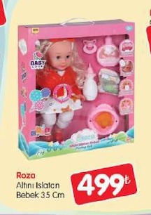 Roza Altını Islatan Bebek 35 Cm