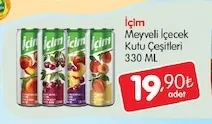 Içim Meyveli Içecek Kutu Çeşitleri 330 Ml