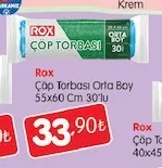Rox Çöp Torbası Orta Boy 55X60 Cm 30'Lu