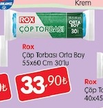 Rox Çöp Torbası Orta Boy 55X60 Cm 30'Lu