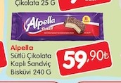 Alpella Sütlü Çikolata Kaplı Sandviç Bisküvi 240 G